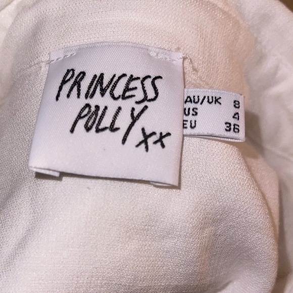 Princess Polly white button down shirt. EUC Size US 4 - Picture 6 of 7